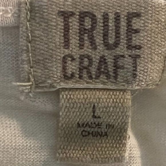 True Craft Tiered Ecru Top with Cross Cross at Neckline Size Large - Picture 5 of 6